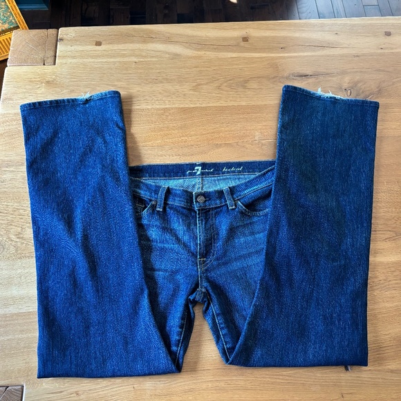 7 For All Mankind Bootcut Women's Denim Jeans in Dark Wash Size 31 - Picture 3 of 8